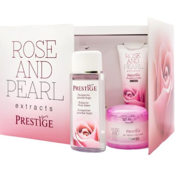 Rose and Pearl Gift Set - Rose water, Face msak and Face cream