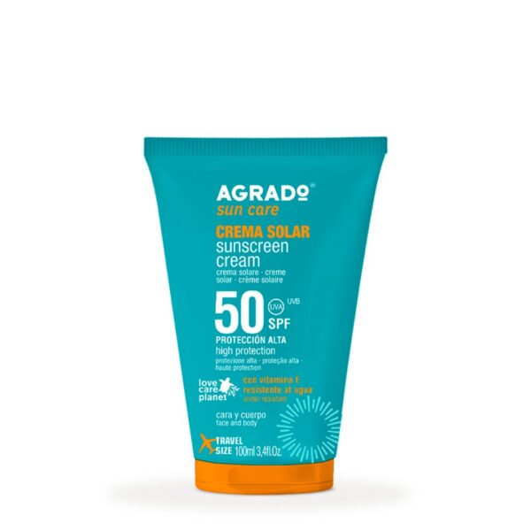 Sunscreen in SPF 50 tube